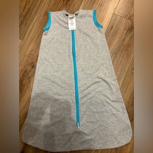 Halo Gray Sleep Sack with Blue Trim